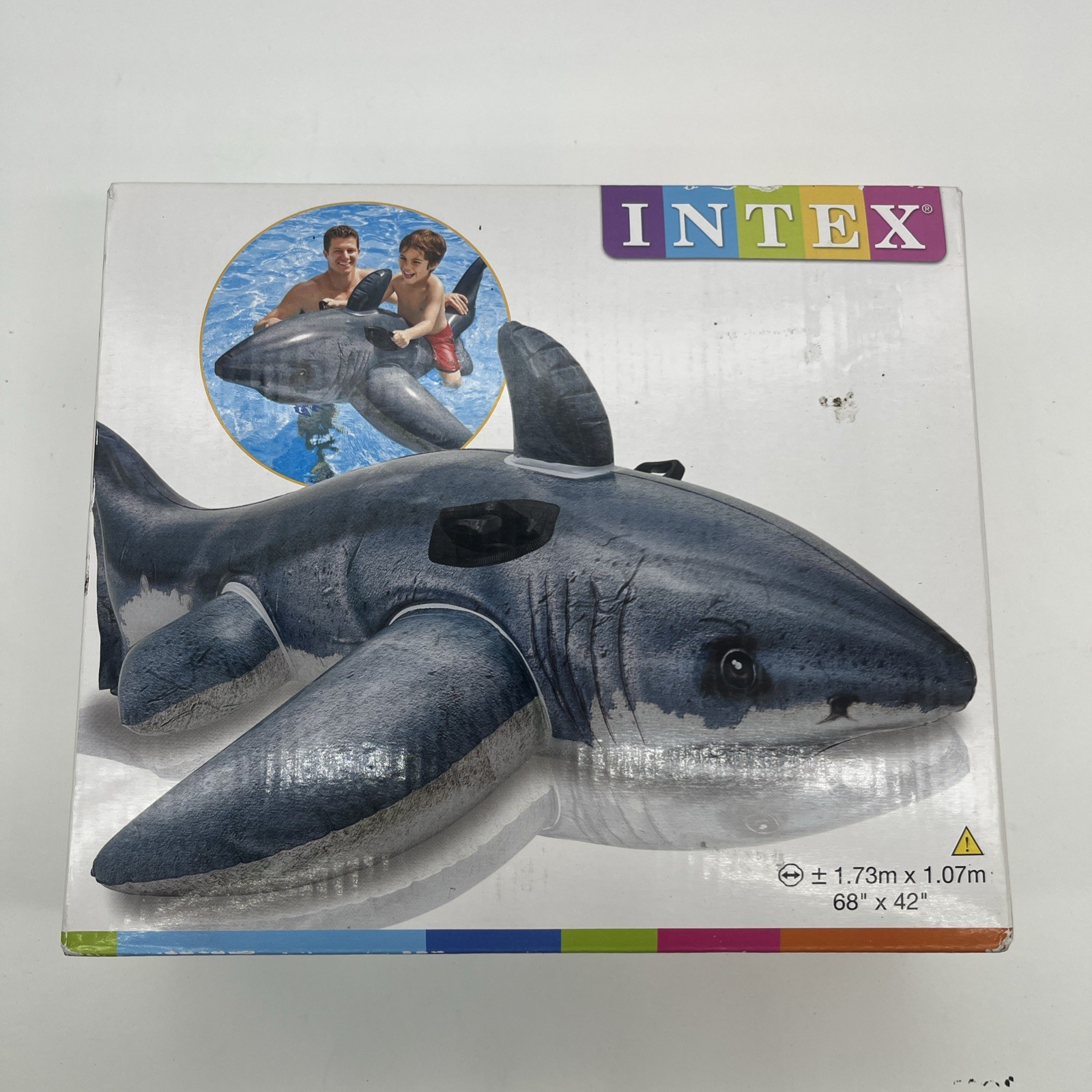 INTEX 57525NP – Schwimmtier Great White Shark Aufblastier Brand New, Sealed