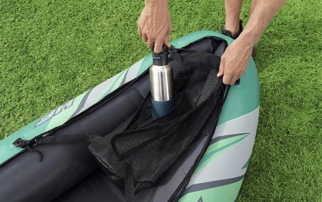 Hydro Force Inflatable Kayak Set | Includes Seat, Paddle, Hand Pump, Storage Car