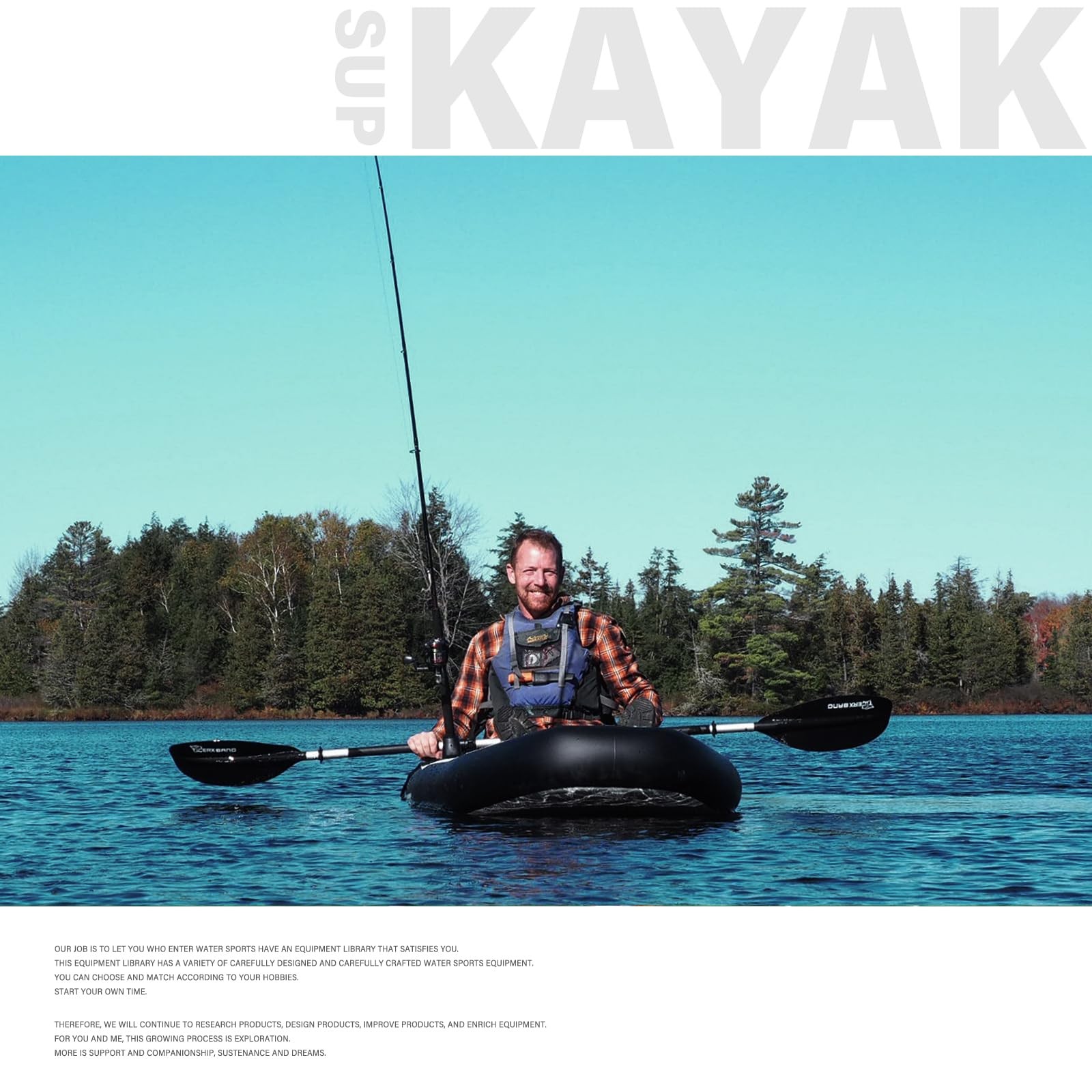 TIGERXBANG 10.2’x35»x8» Inflatable Kayak with Detachable Seat, SUP-Kayak Se…