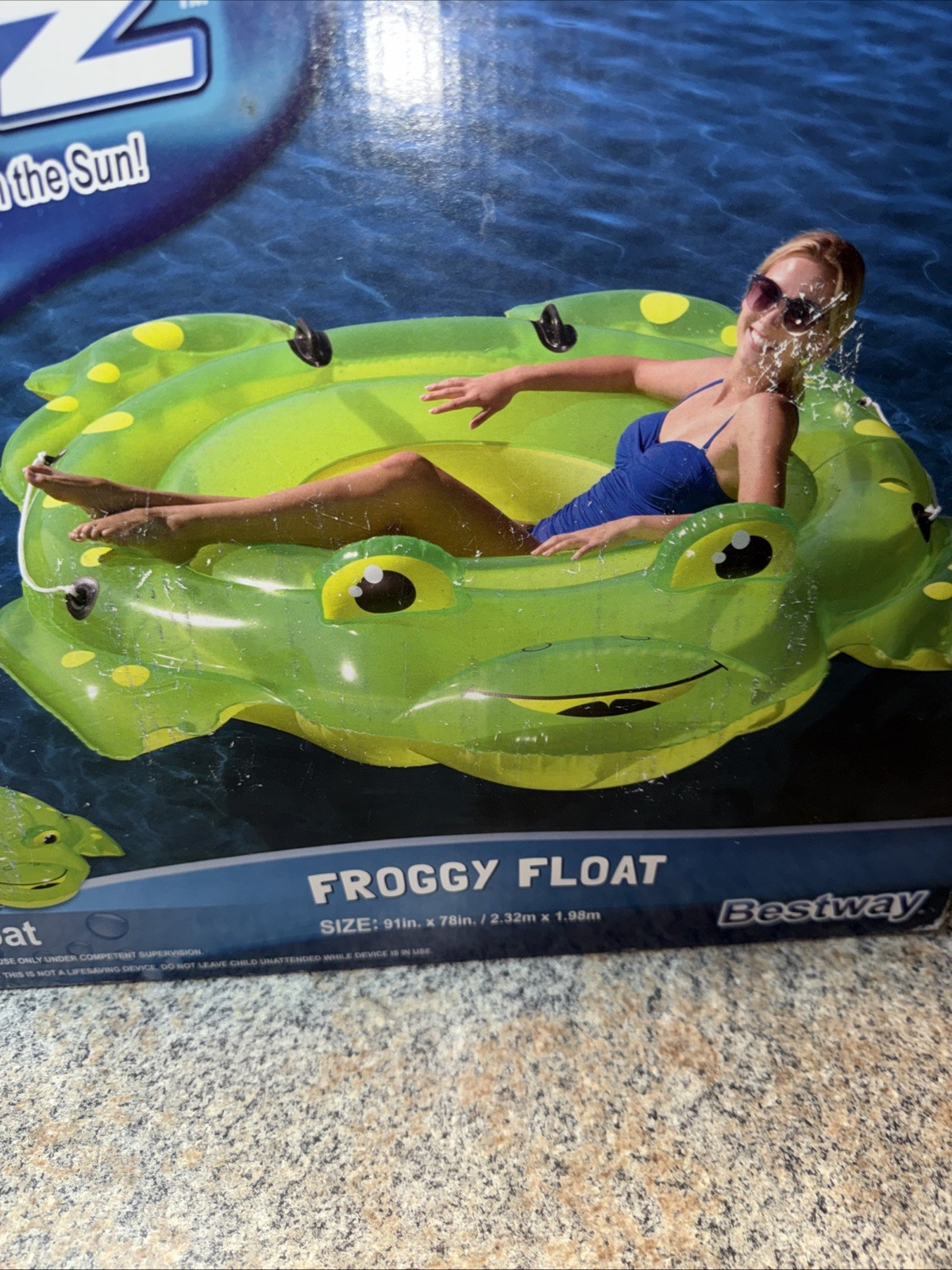 Bestway Cooler Z Froggy Float 91” X 78” Large Float Puncture Resistant