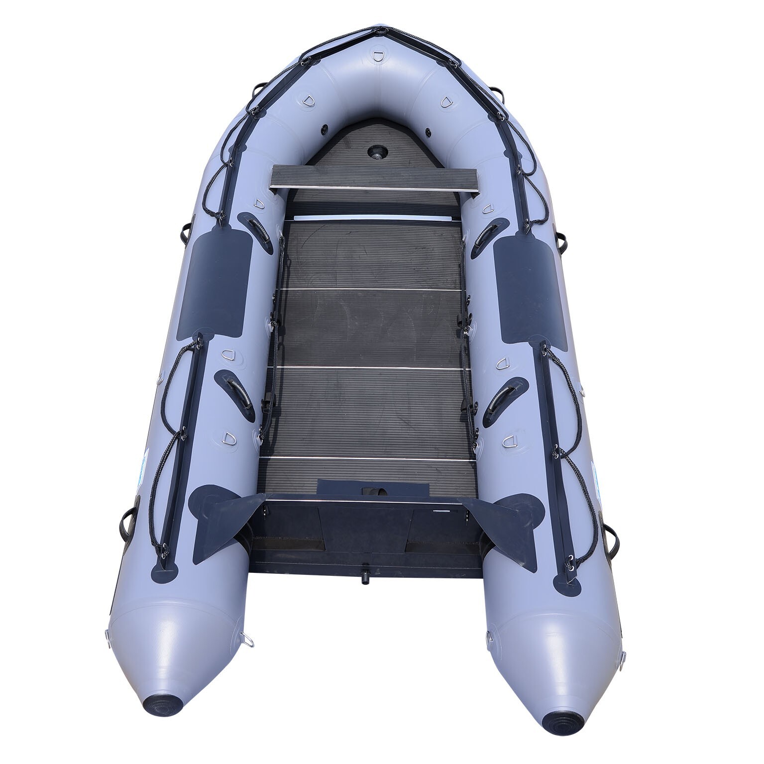 BRIS 14.5ft Inflatable Boat Inflatable Fishing Pontoon Boat ALUMINUM TRANSOM