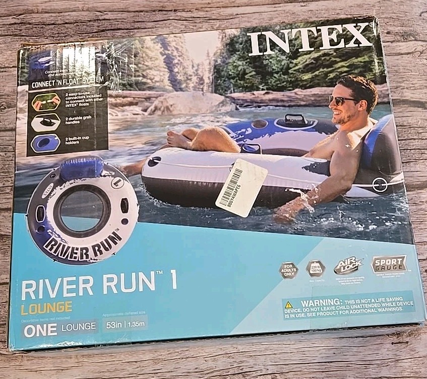 Intex River Run I Sport Lounge 53 inch Inflatable Water Float New-Sealed (Shelf)