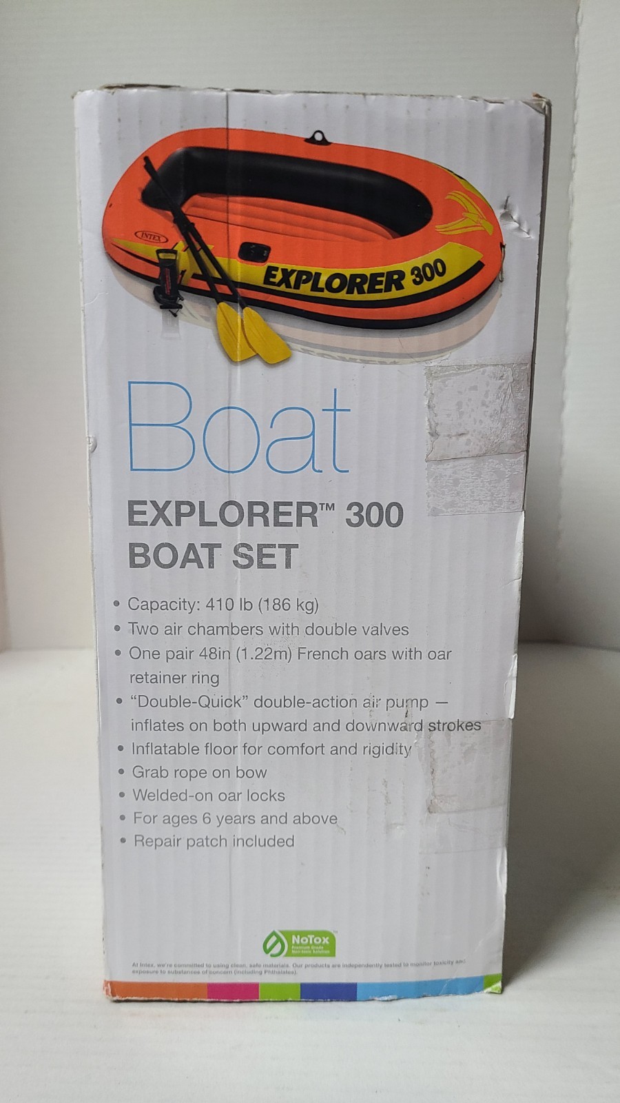 Intex Explorer 300 3-Person Inflatable Boat Set with Oars & Air Pump