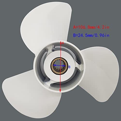 13 1/4×17-K Aluminum Boat Motor Propeller – Replaces 6E5-45945-01-EL