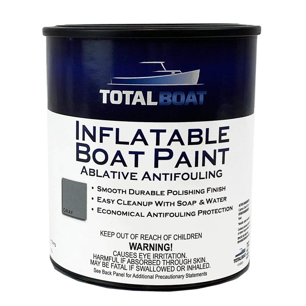 TotalBoat Inflatable Boat Bottom Paint (1 Quart) Durable, Flexible Coating Gray