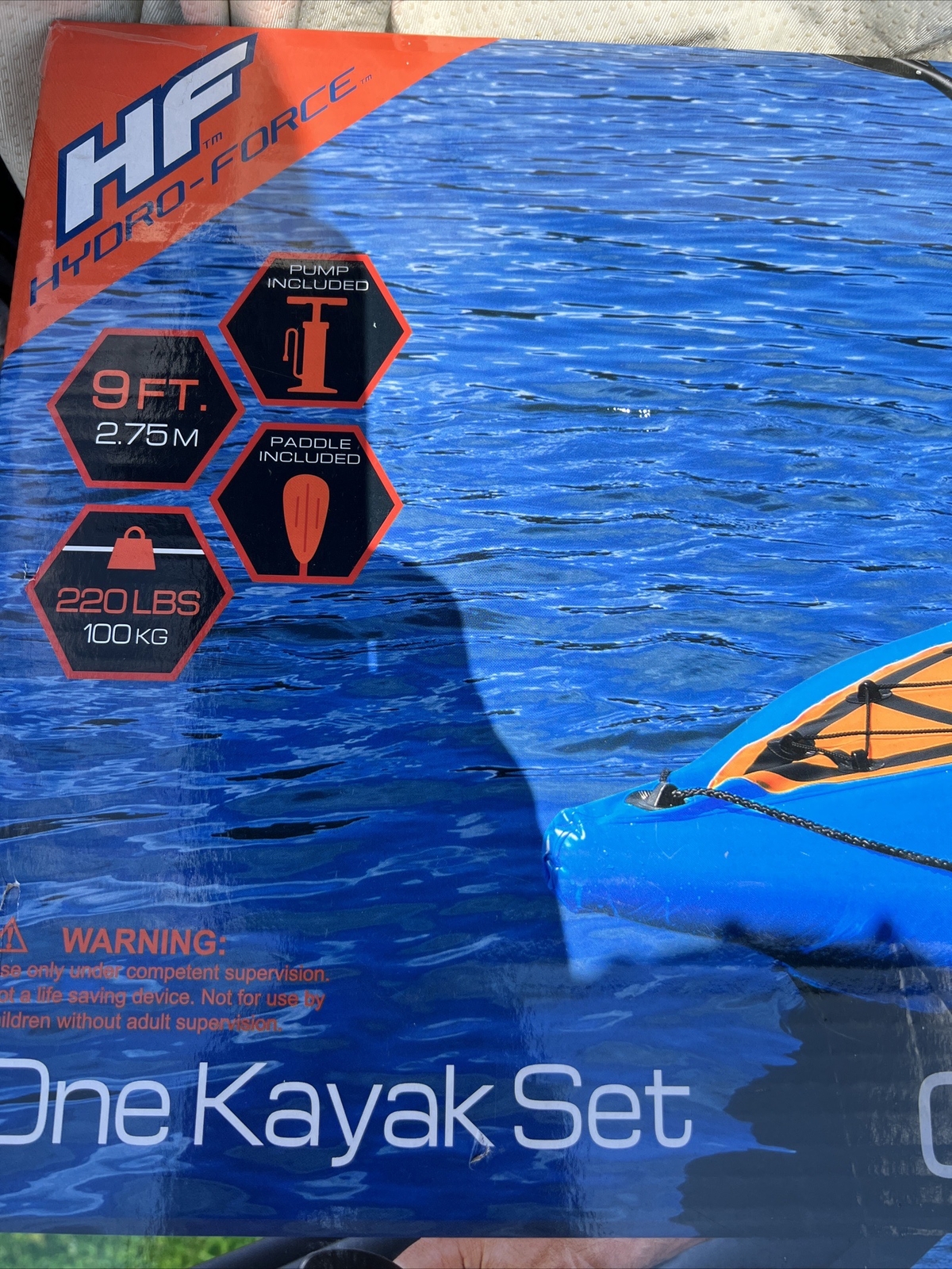 Bestway Hydro Force Cove Champion Inflatable 1 Person Outdoor Water Kayak Set