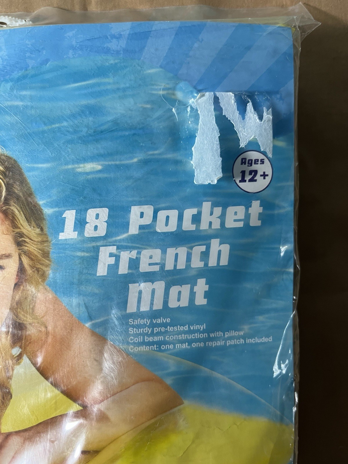 New – Yellow – 18 Pocket French Mat Inflatable Pool Raft Float