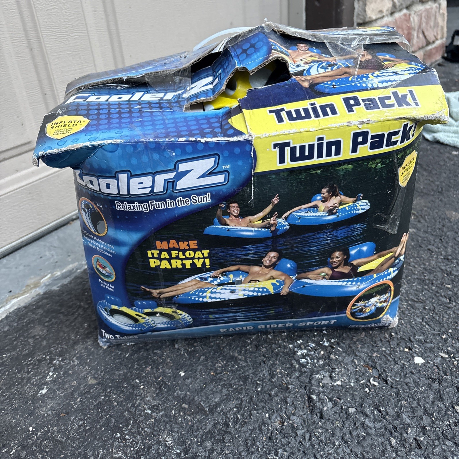 2 Bestway Rapid Rider Inflatable River Tube Floats Lake Pool Tubes w/ Box