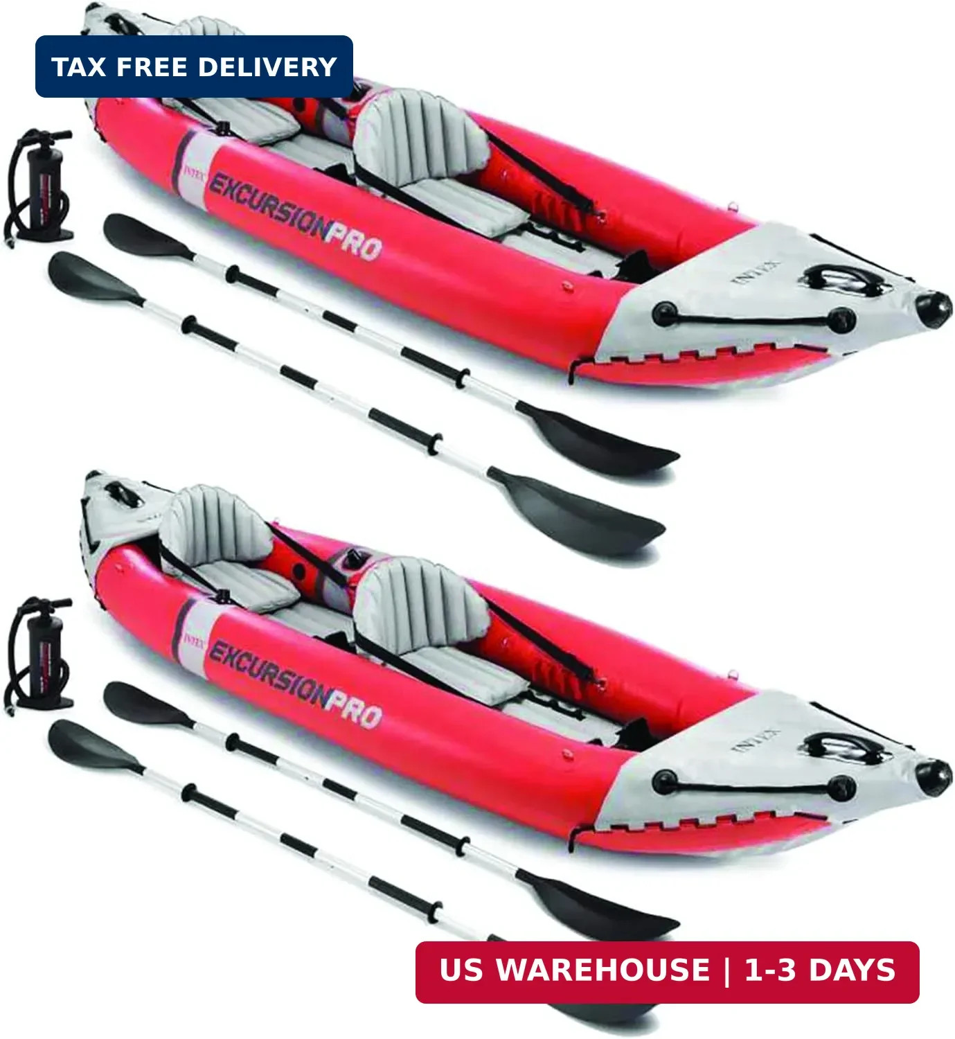 68309EP Excursion Pro K2 Inflatable Kayak Set: Includes Deluxe 86in Kayak