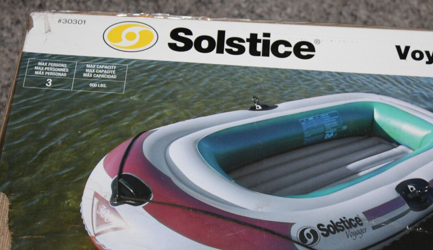 SOLSTICE Voyager301 SPORTBOAT Kit 3-Person Inflatable Fishing Boat Complete Kit