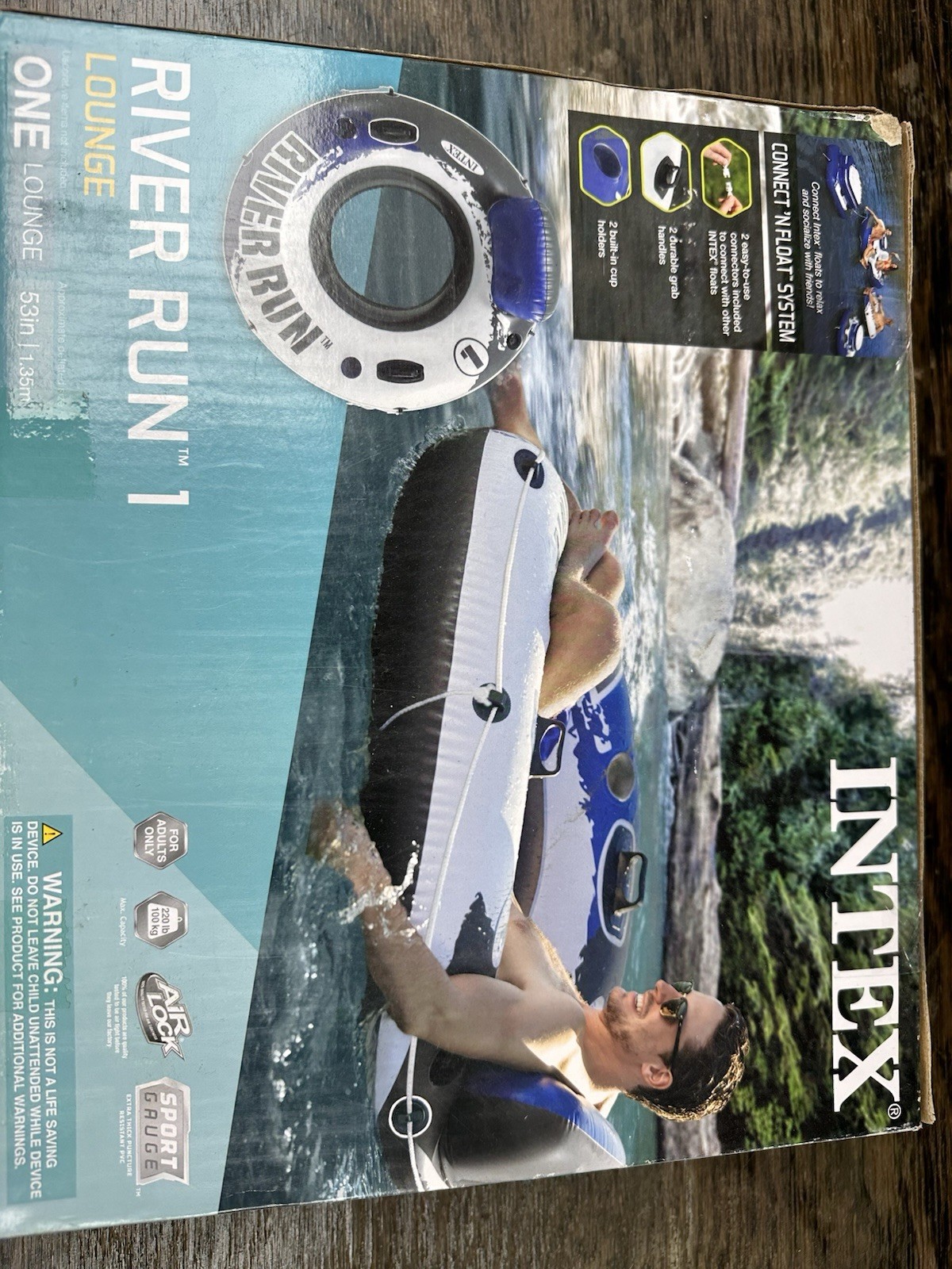 Intex River Run I Sport Lounge 53 inch Inflatable Water Float
