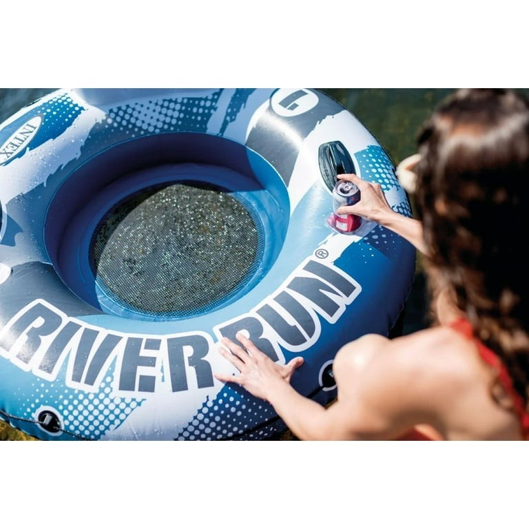 Intex RIVER RUN 1 LOUNGE Inflatable Water Float, 53” Diameter, Blue/White 🆕